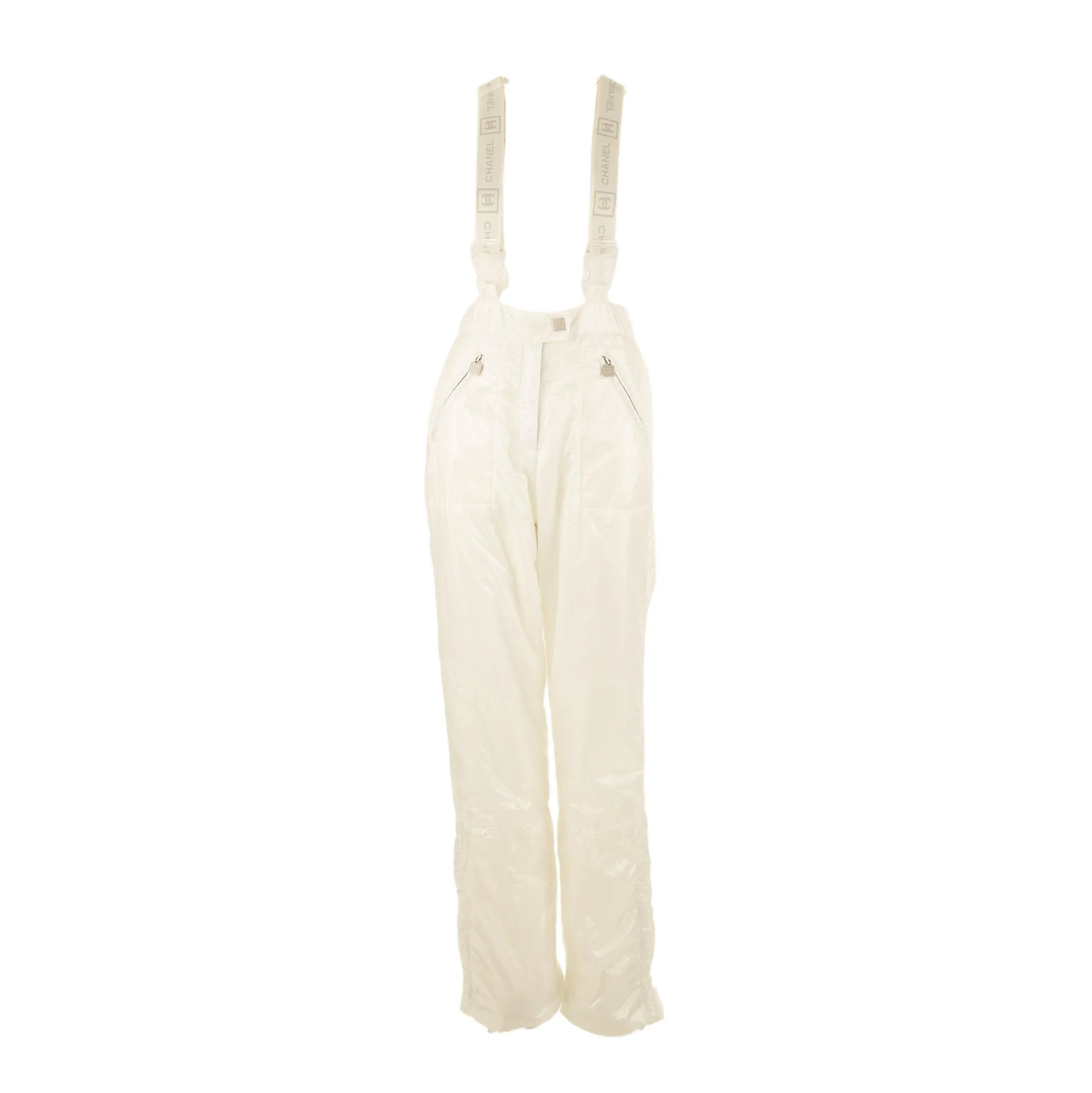 Chanel White Logo Ski Overalls