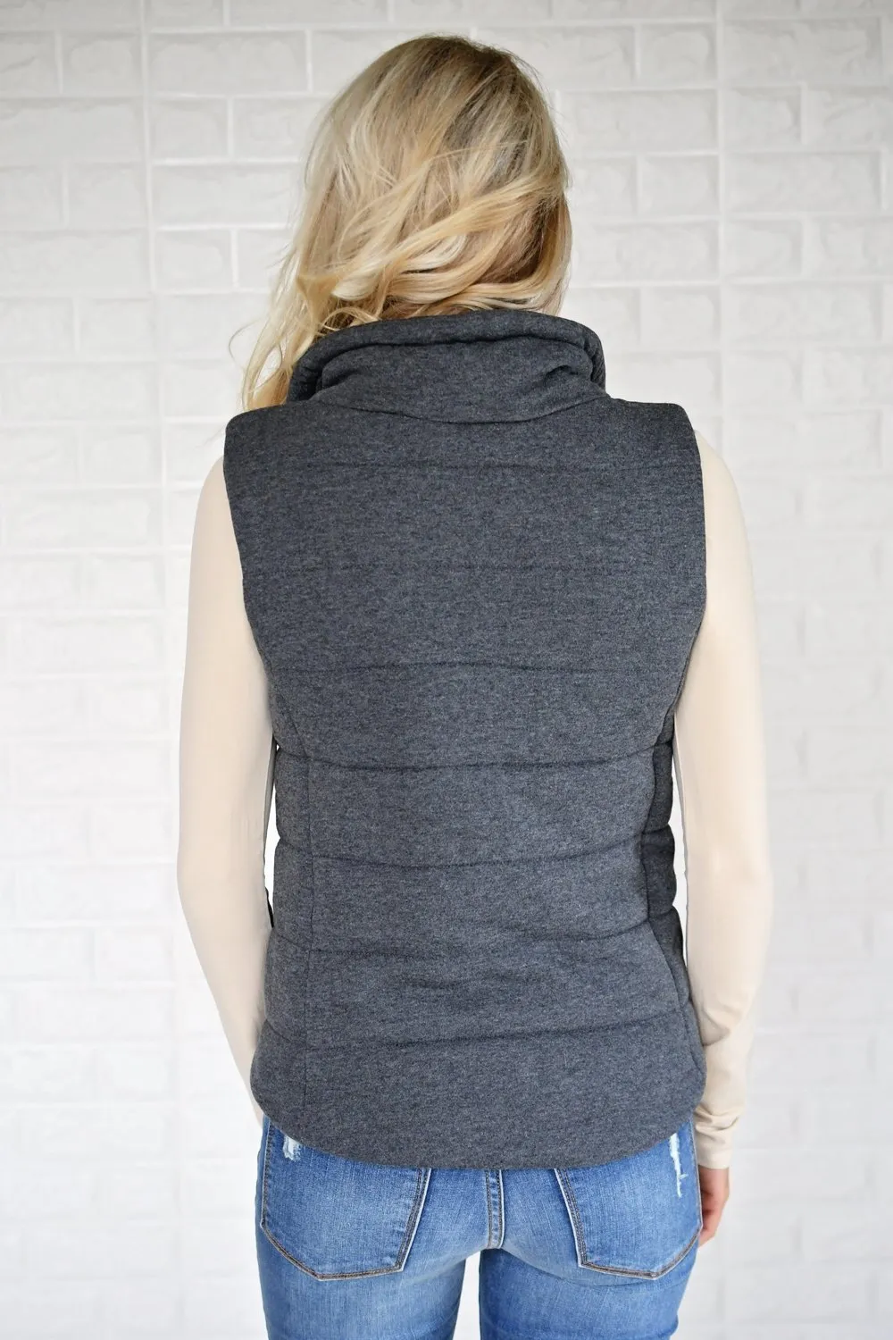Charcoal Puffer Vest