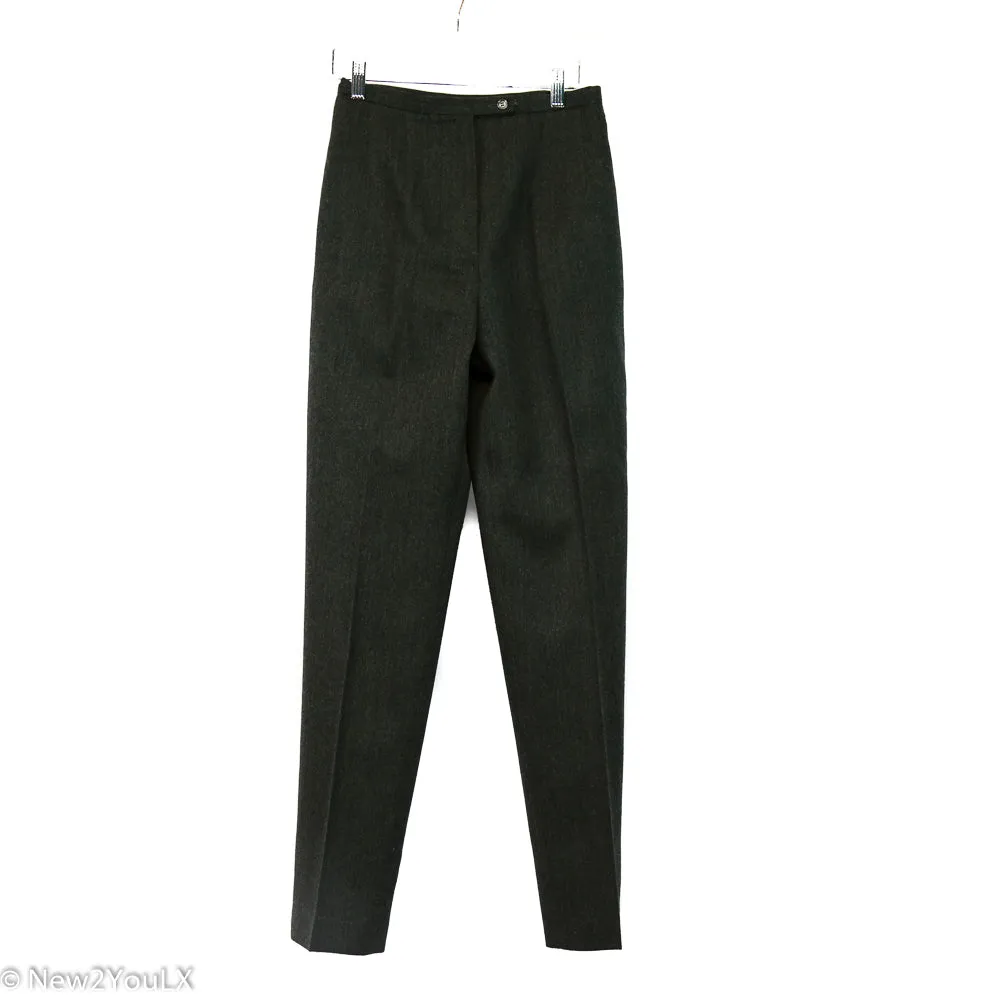 Charcoal Wool Slacks (Bernard Haltz)