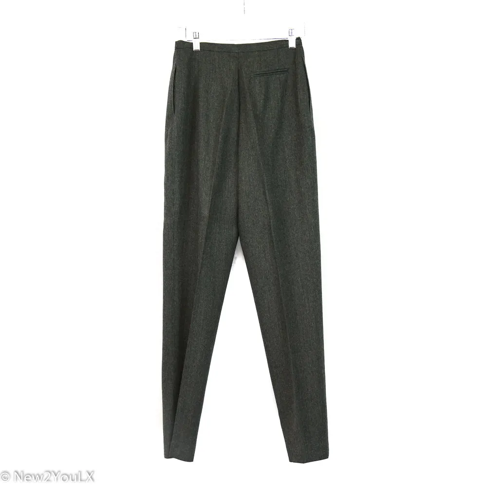 Charcoal Wool Slacks (Bernard Haltz)