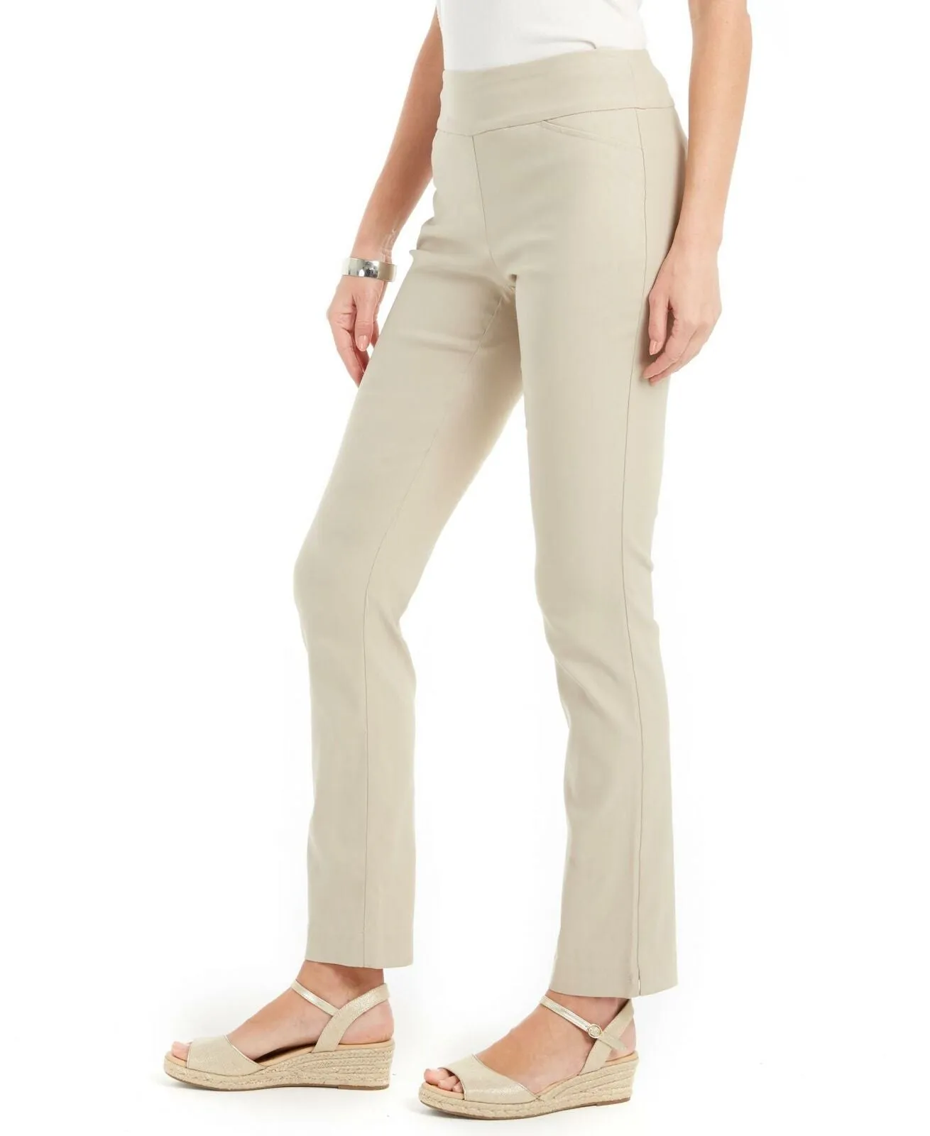 Charter Club Women's Cambridge Tummy Control Straight Leg Pants