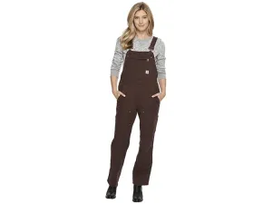 CL102438-S Short-Brown Carhartt Double Front Bib Overalls "Crawford"