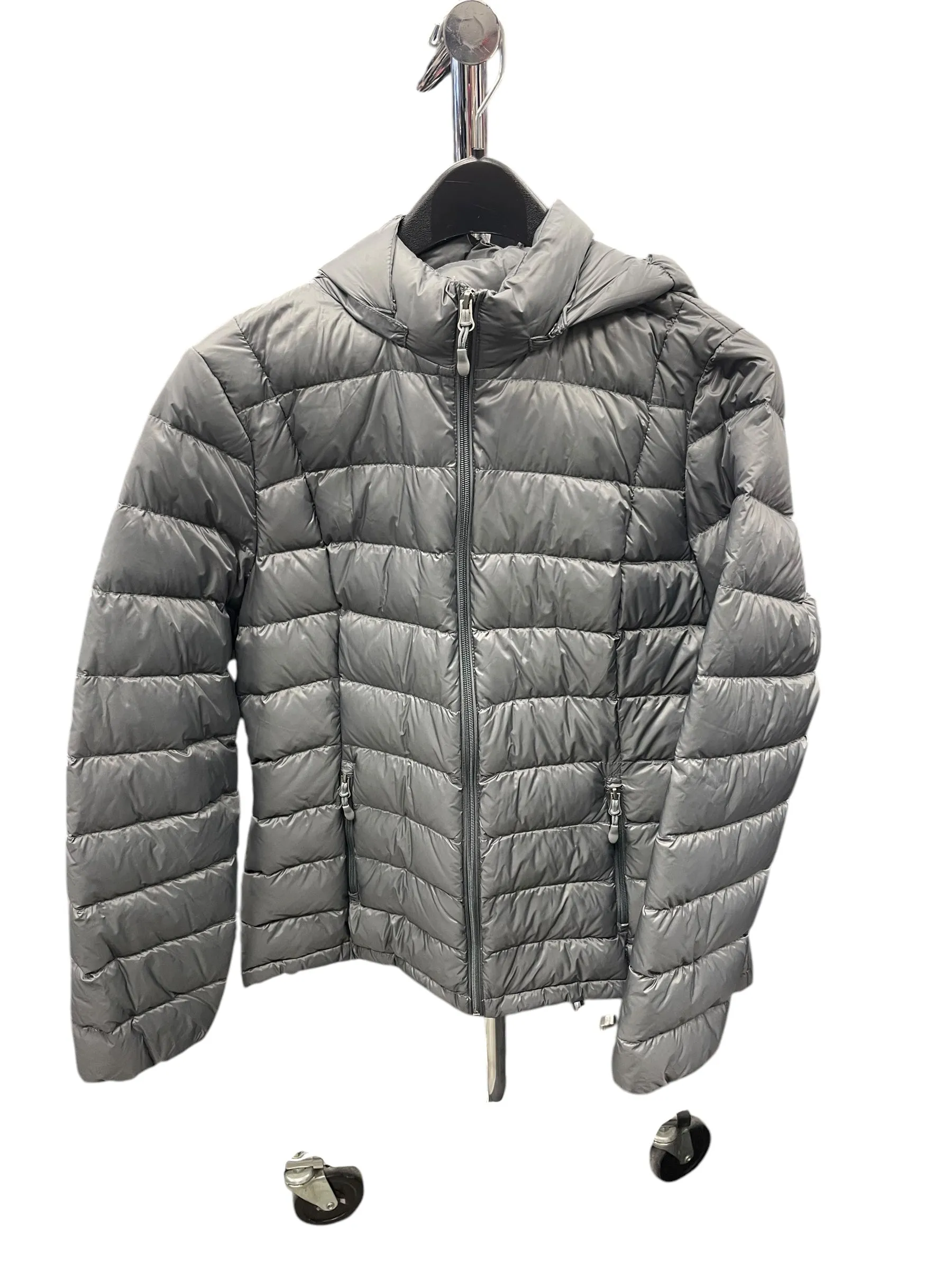 Coat Puffer & Quilted By Charter Club In Grey, Size: L