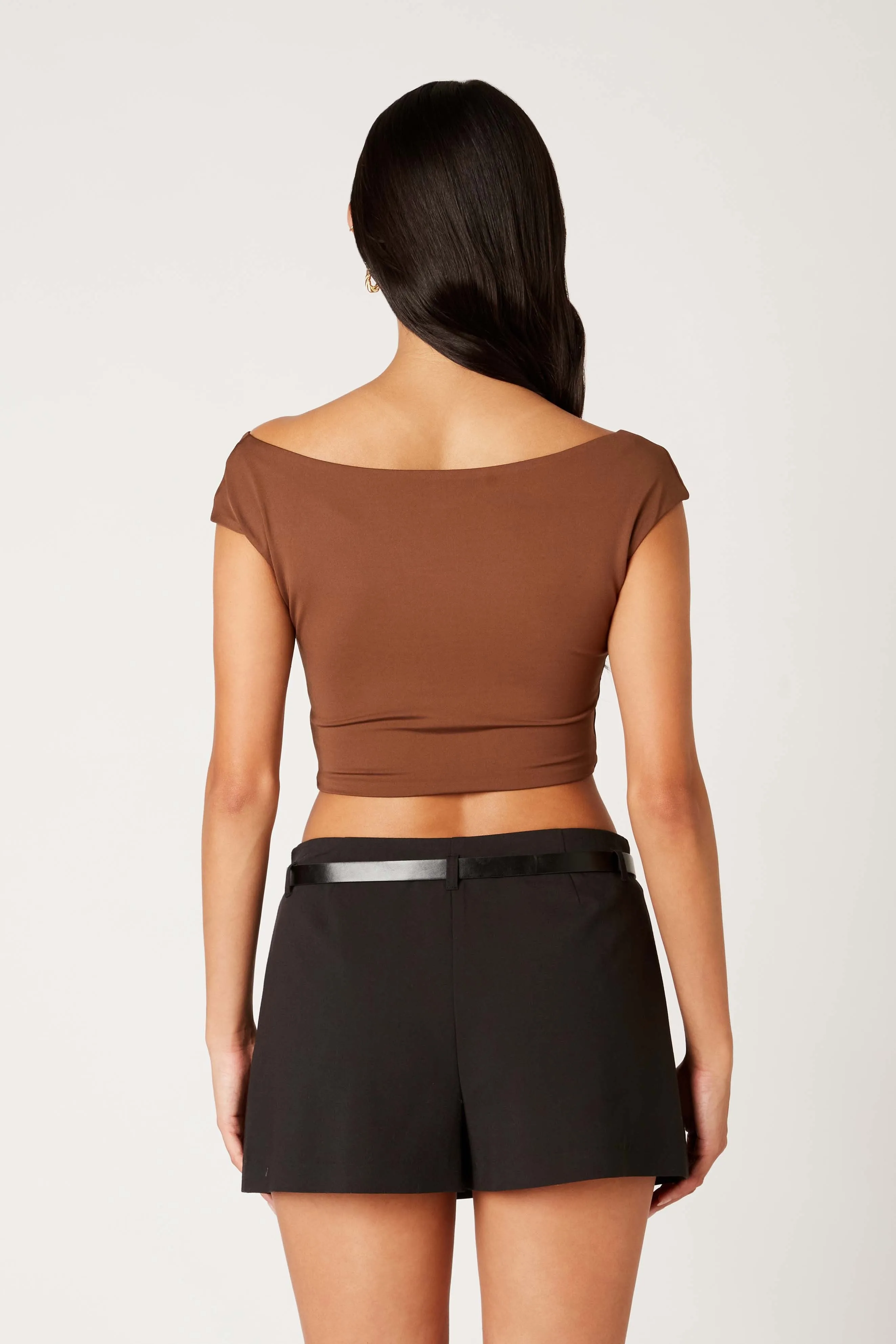 Coffee Run Top Brown