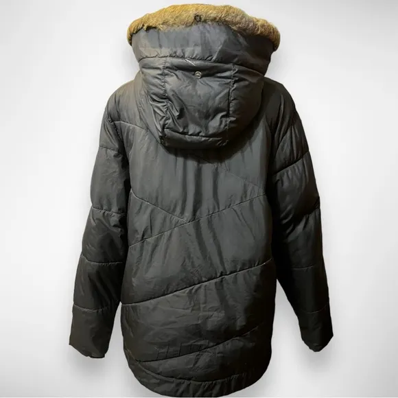 COLUMBIA Women’s Plus Size  Black Parka With Faux Fur Trim 2X |‎ EUC