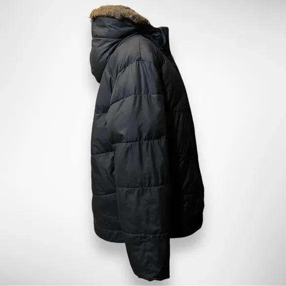 COLUMBIA Women’s Plus Size  Black Parka With Faux Fur Trim 2X |‎ EUC