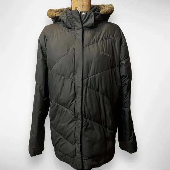 COLUMBIA Women’s Plus Size  Black Parka With Faux Fur Trim 2X |‎ EUC