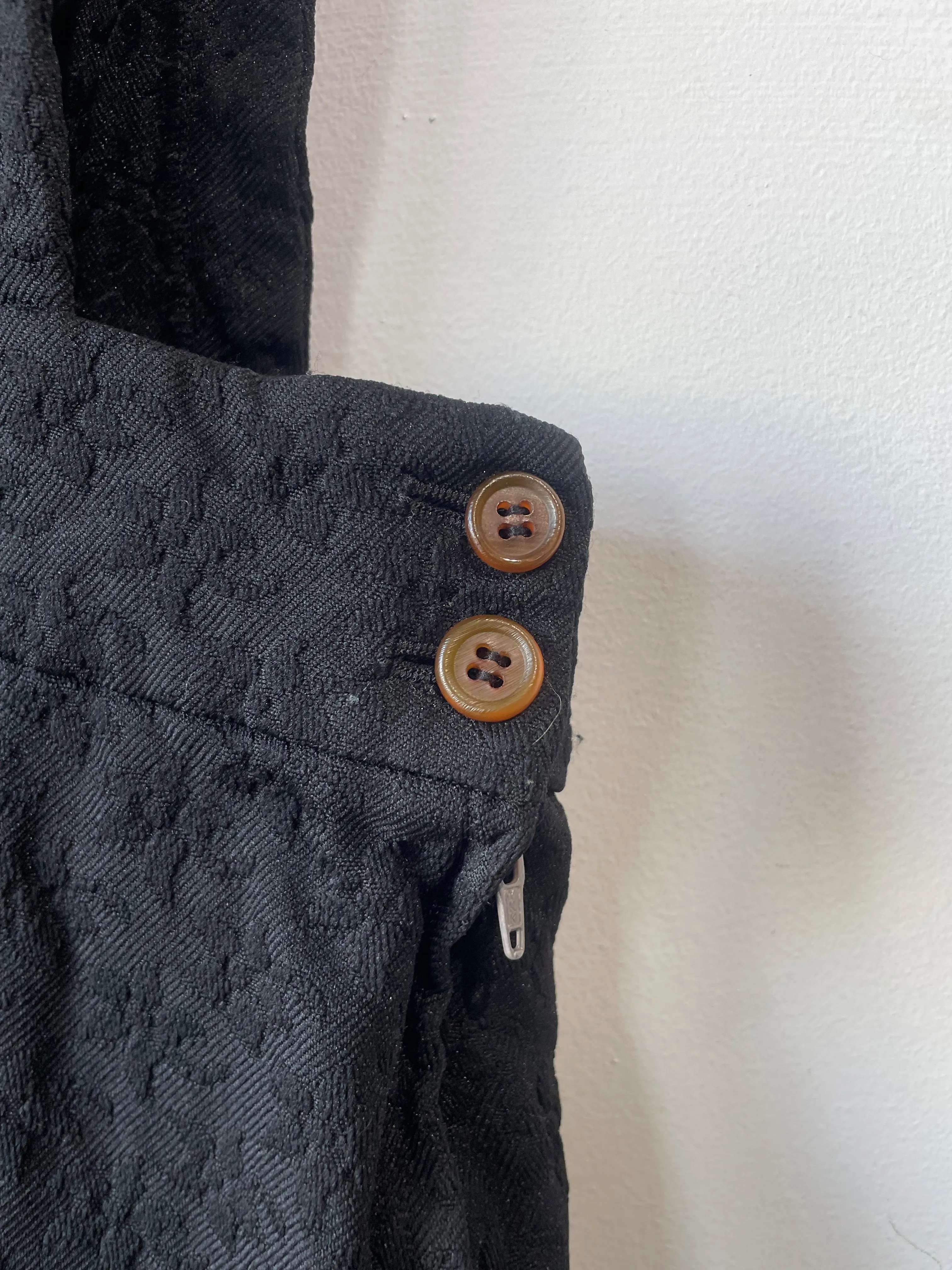 Comme des Garcons Black Brocade Overall Dress