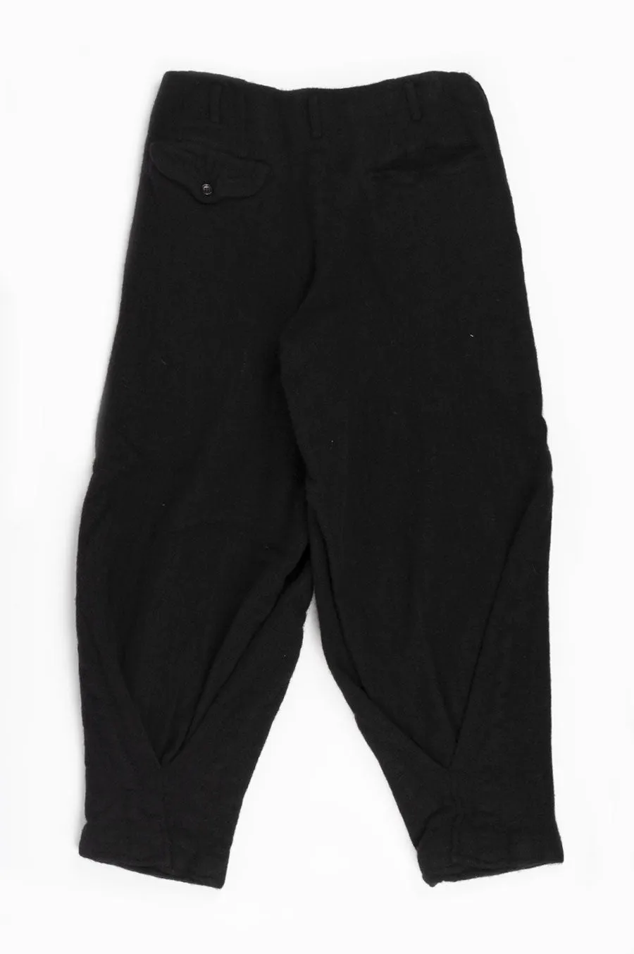 COMME DES GARCONS HOMME PLUS DROP CROTCH WOOL PANTS BLACK