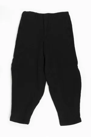 COMME DES GARCONS HOMME PLUS DROP CROTCH WOOL PANTS BLACK