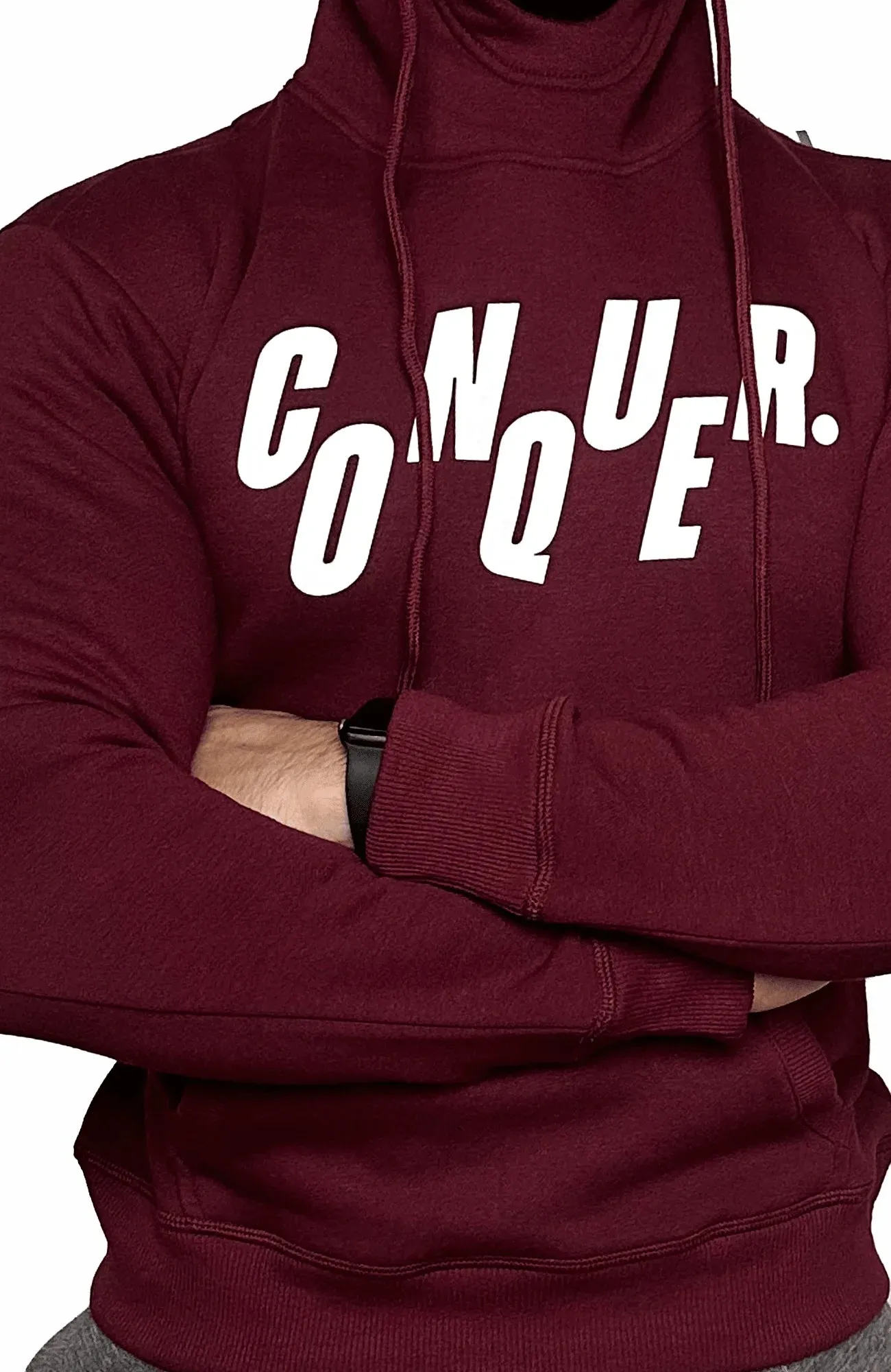 Conquer Fleece Hoodie – Cherry – Premium Comfort & Performance for Active Wear