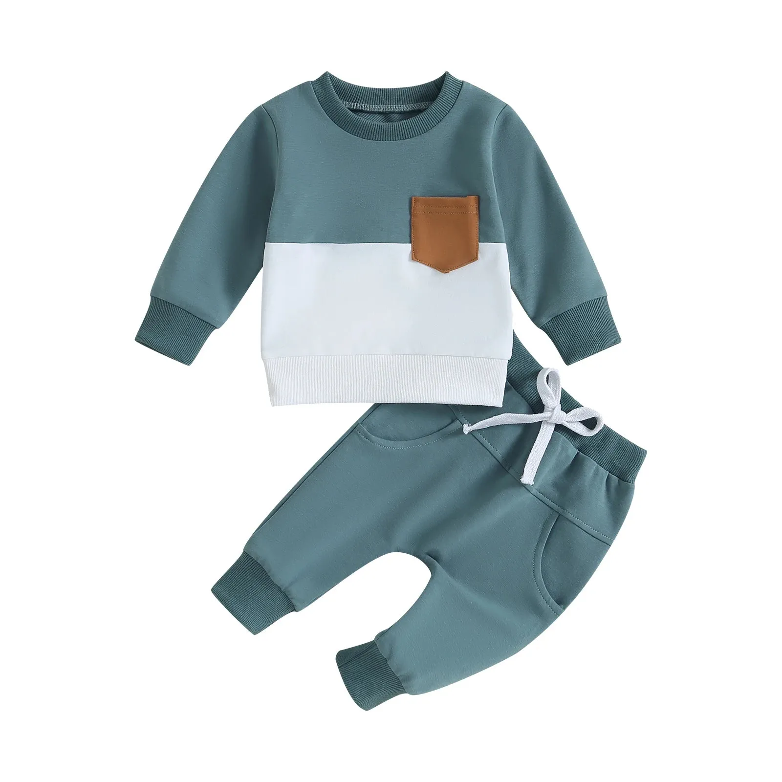 Contrast Colour Long Sleeve Tracksuits