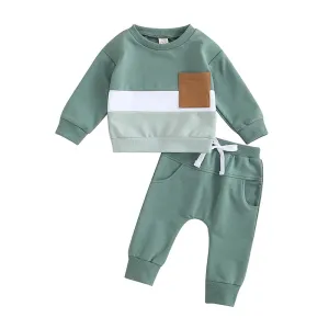 Contrast Colour Long Sleeve Tracksuits