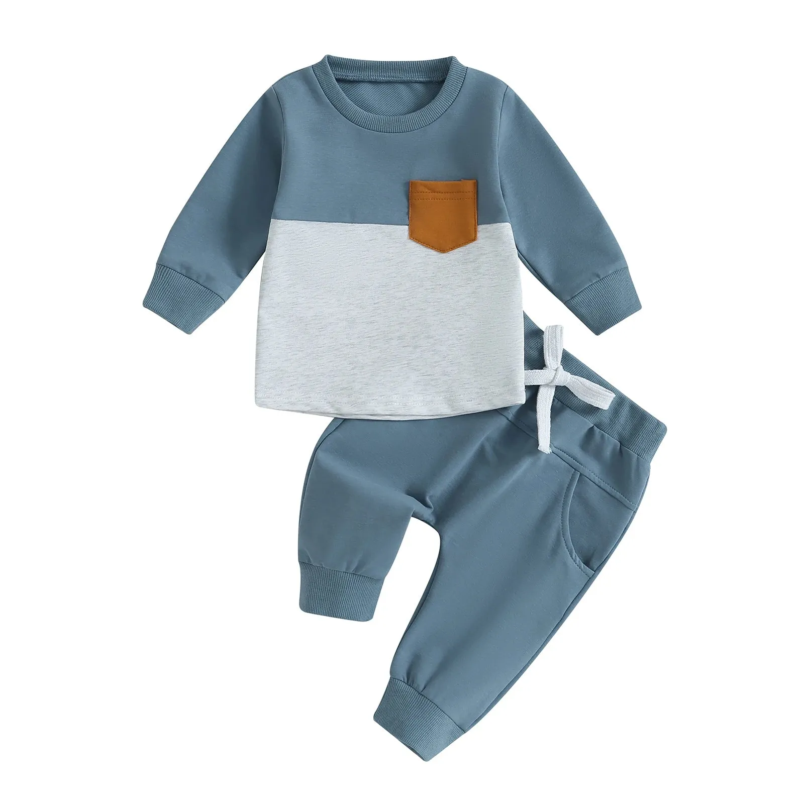 Contrast Colour Long Sleeve Tracksuits
