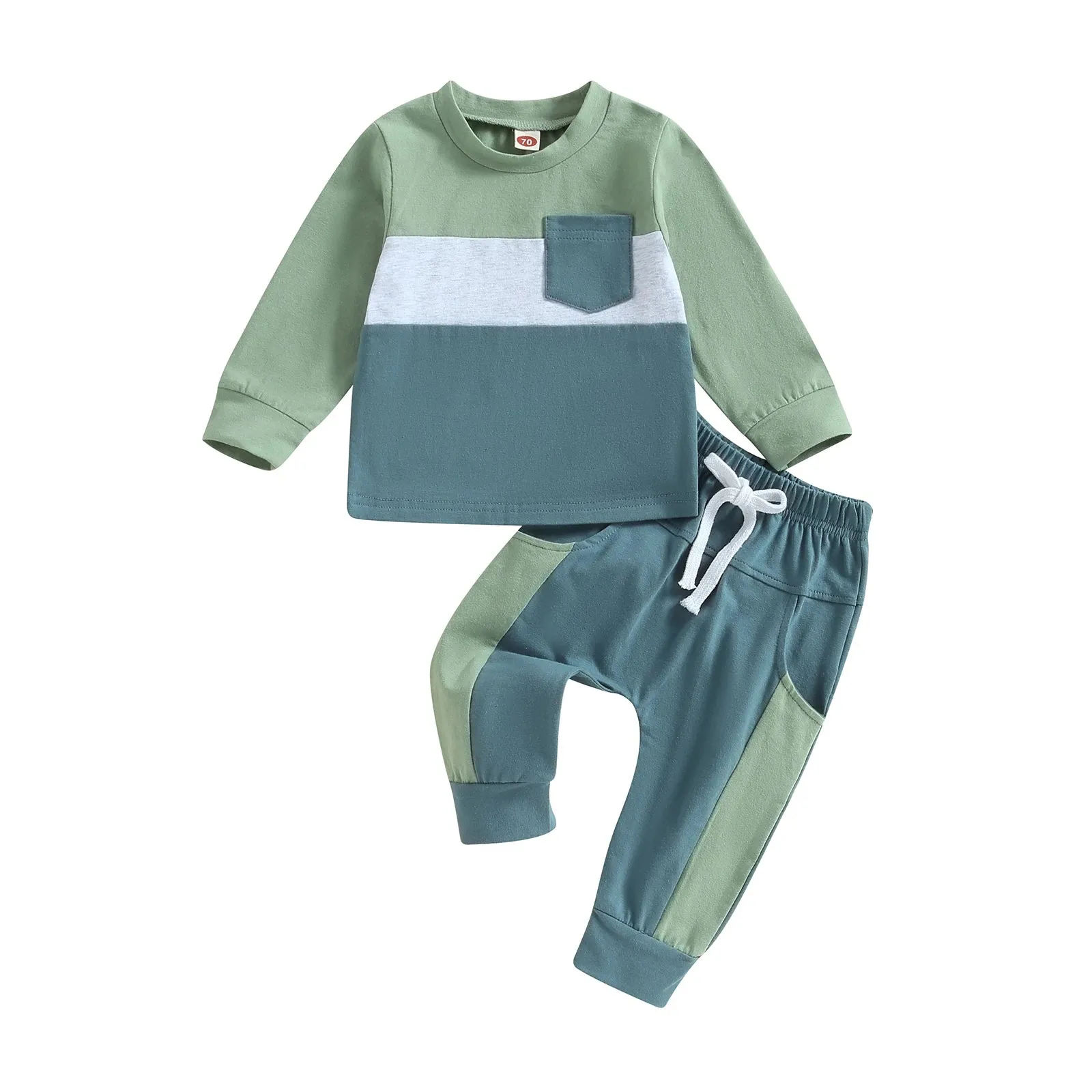 Contrast Colour Long Sleeve Tracksuits