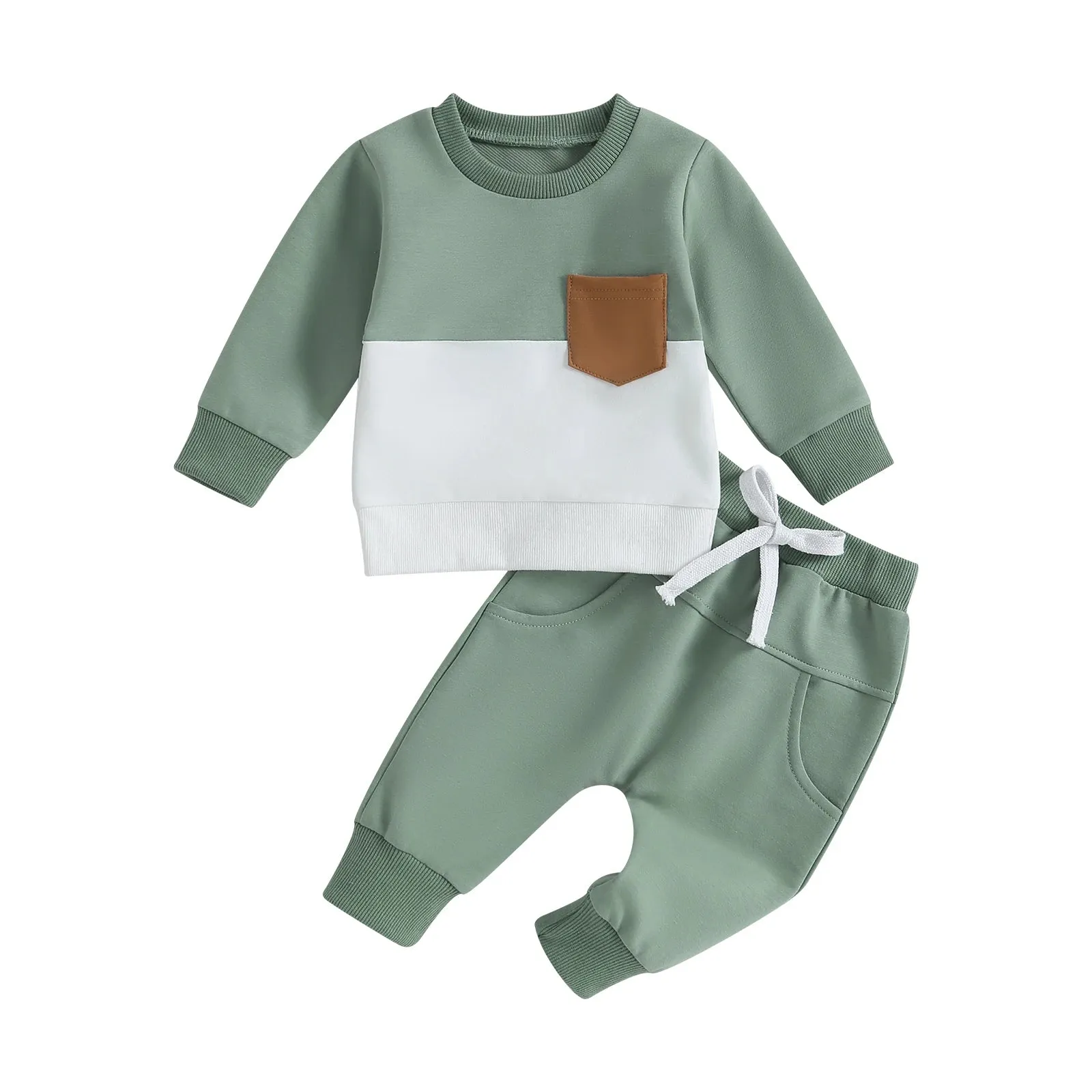 Contrast Colour Long Sleeve Tracksuits