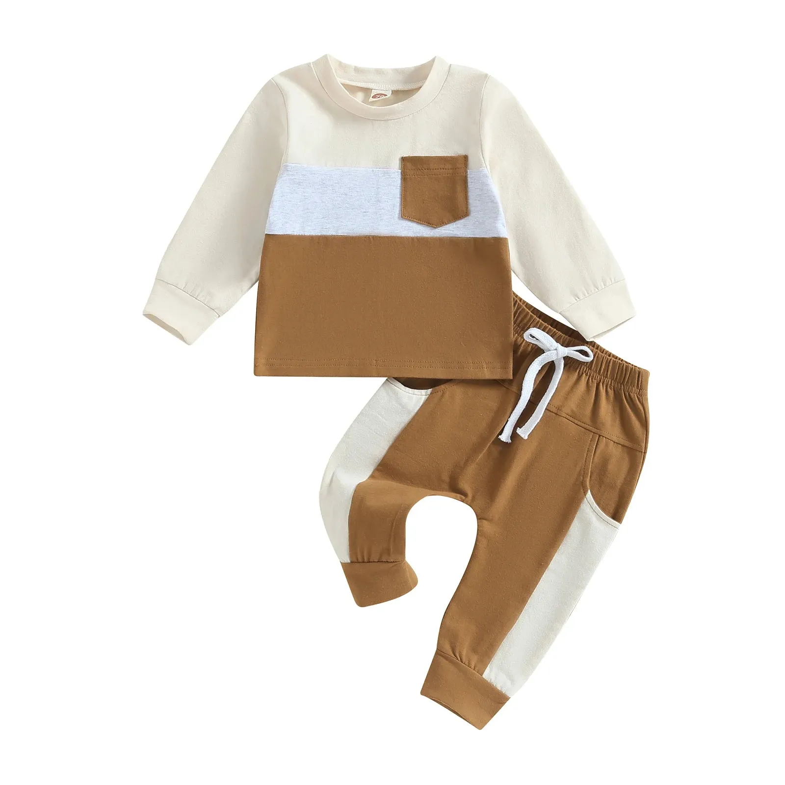 Contrast Colour Long Sleeve Tracksuits