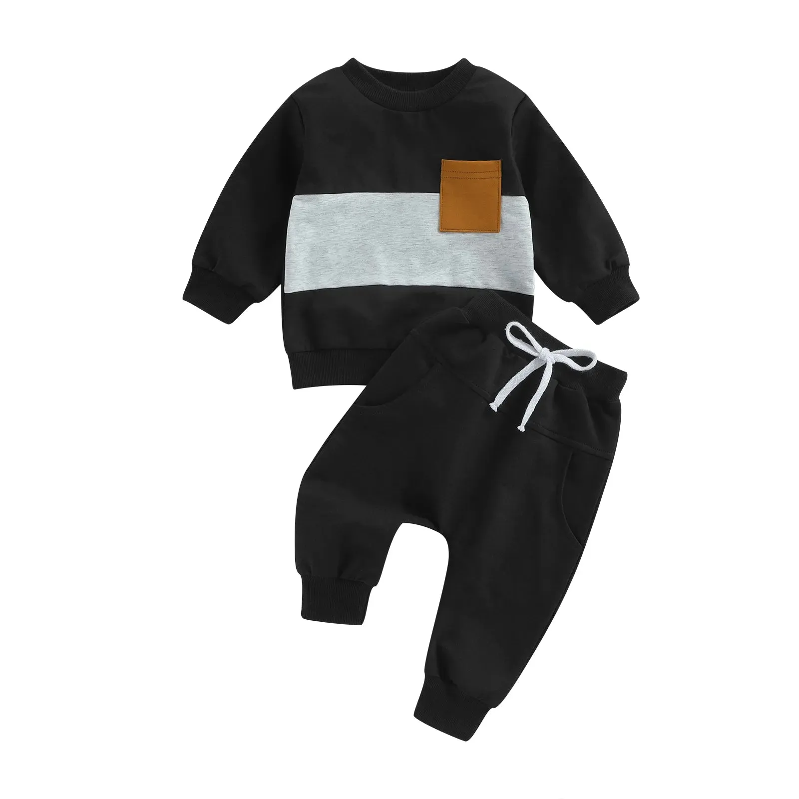 Contrast Colour Long Sleeve Tracksuits