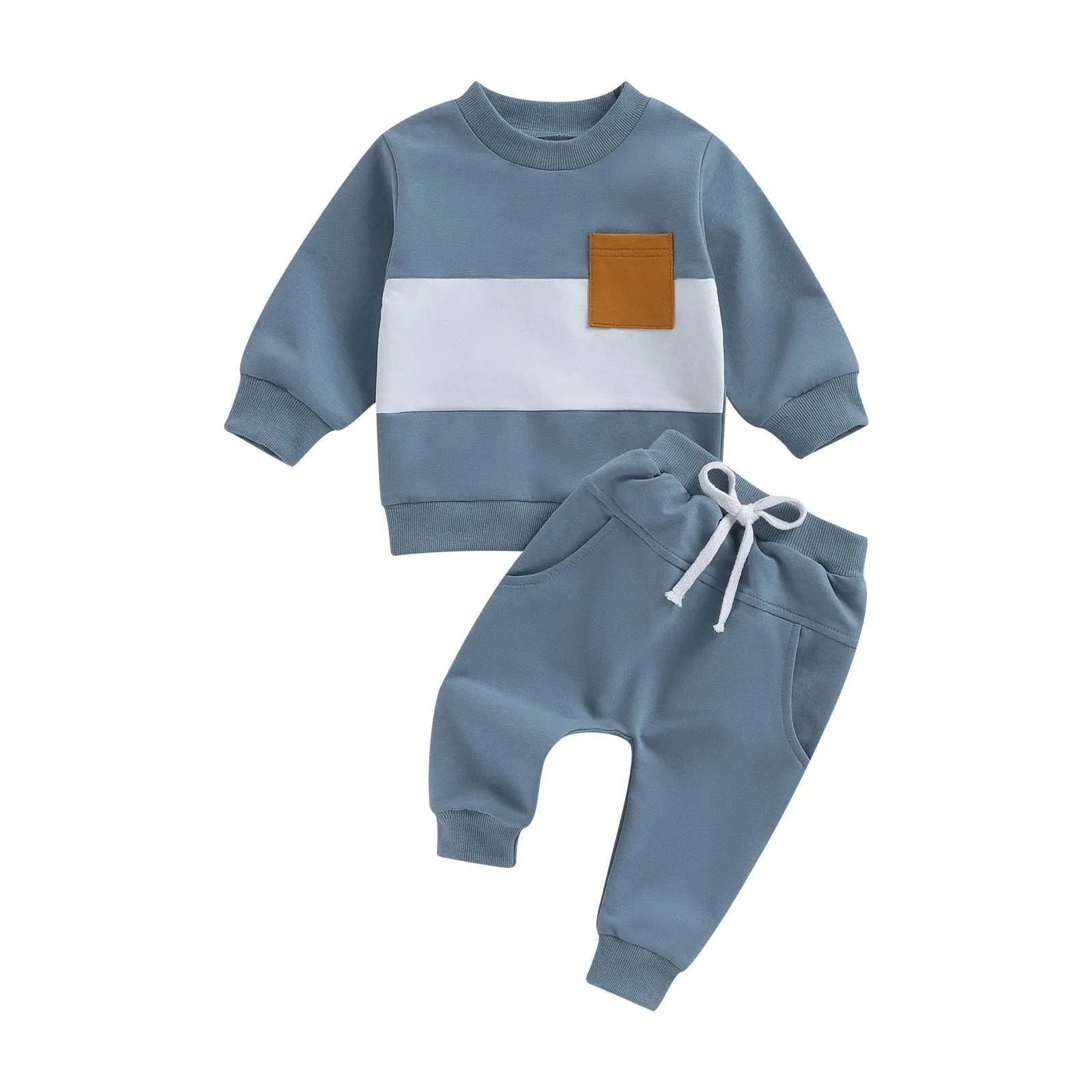 Contrast Colour Long Sleeve Tracksuits