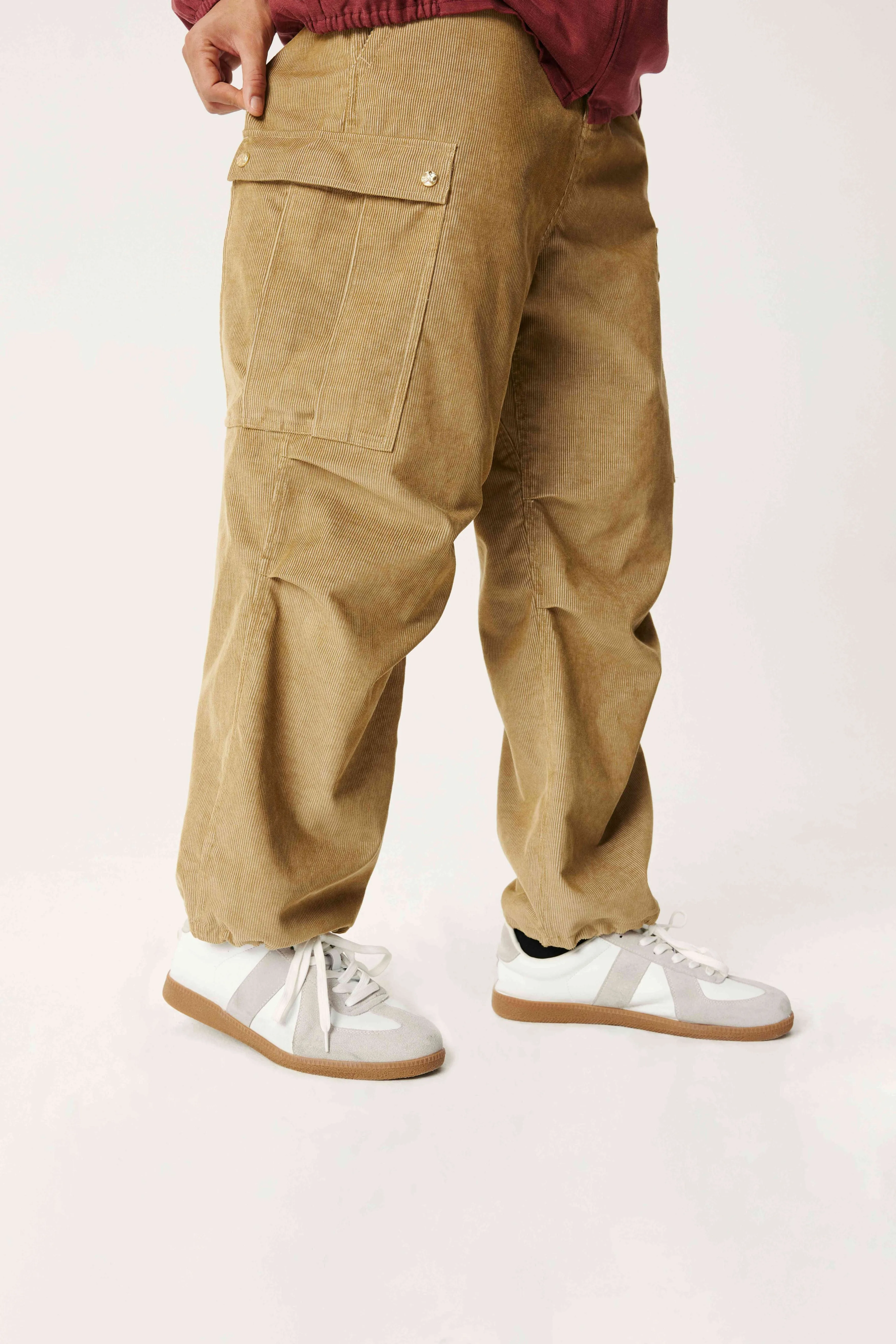 Copper Corduroy Cargo Pants
