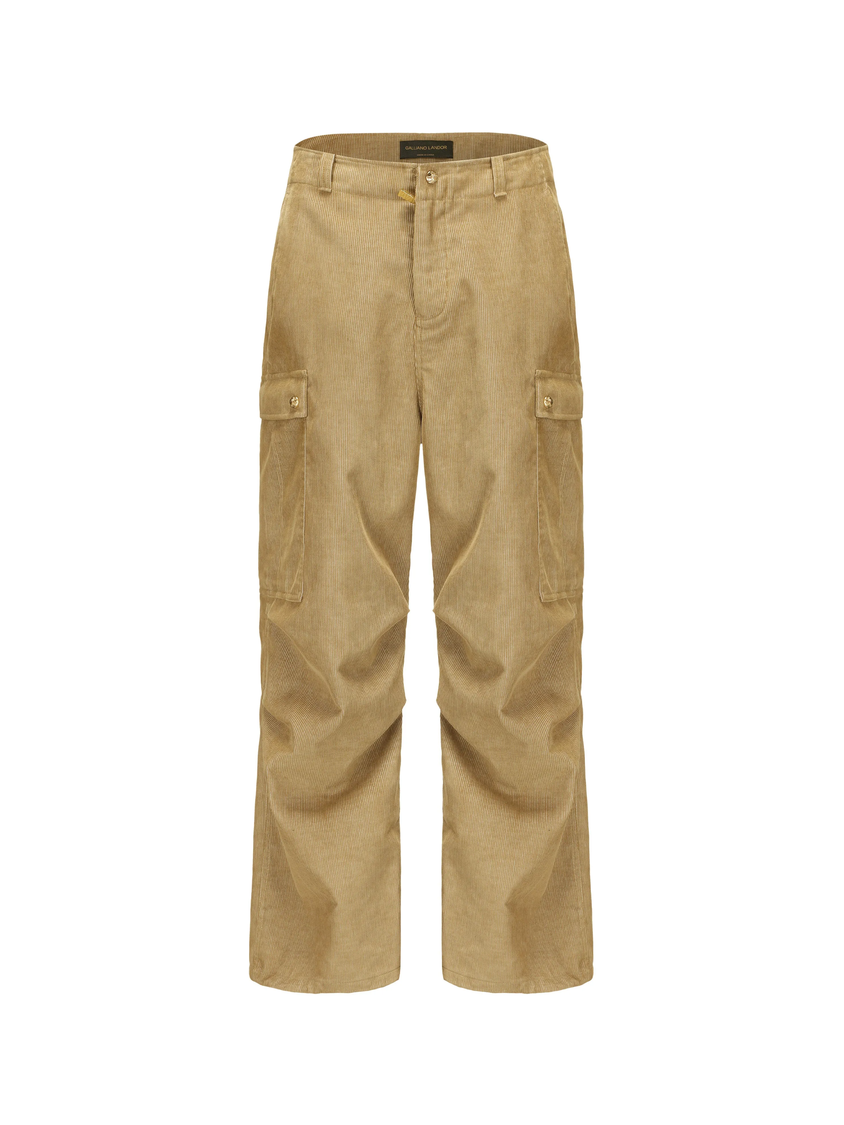 Copper Corduroy Cargo Pants