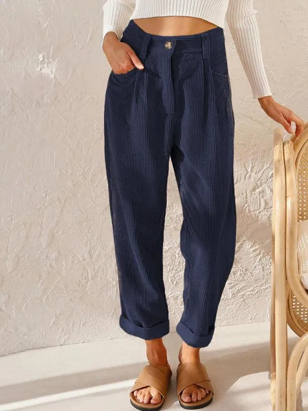 Corduroy Loose Straight Women's Pants