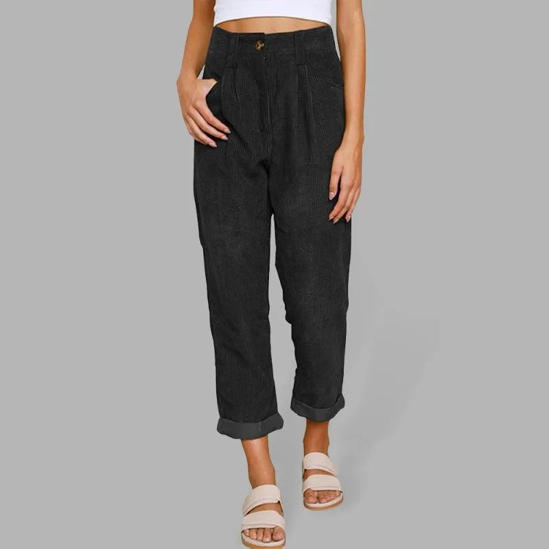 Corduroy Loose Straight Women's Pants
