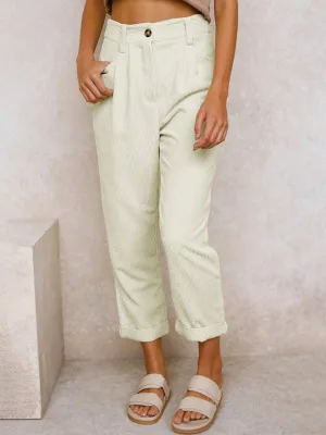 Corduroy Loose Straight Women's Pants