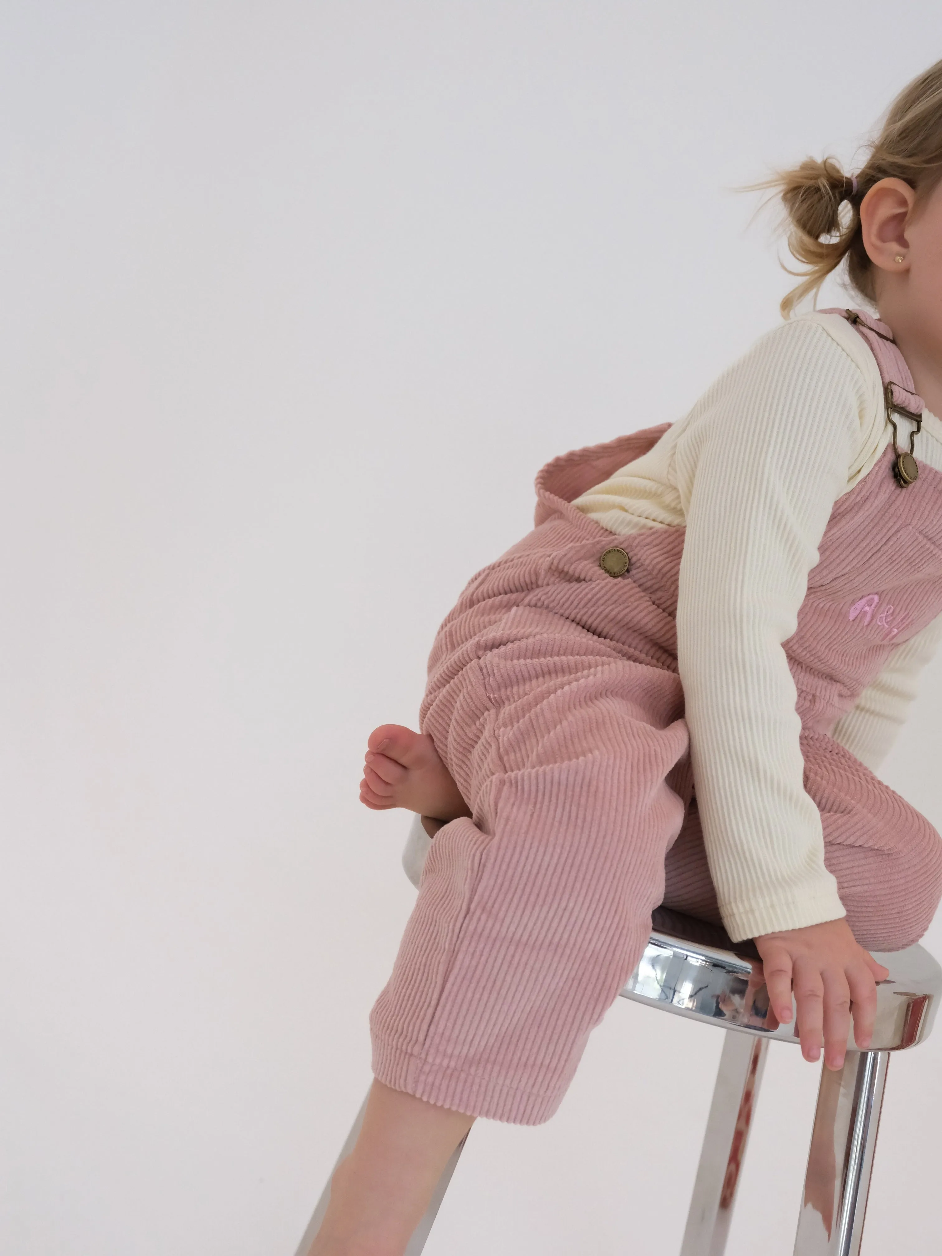Corduroy Overalls | Pink