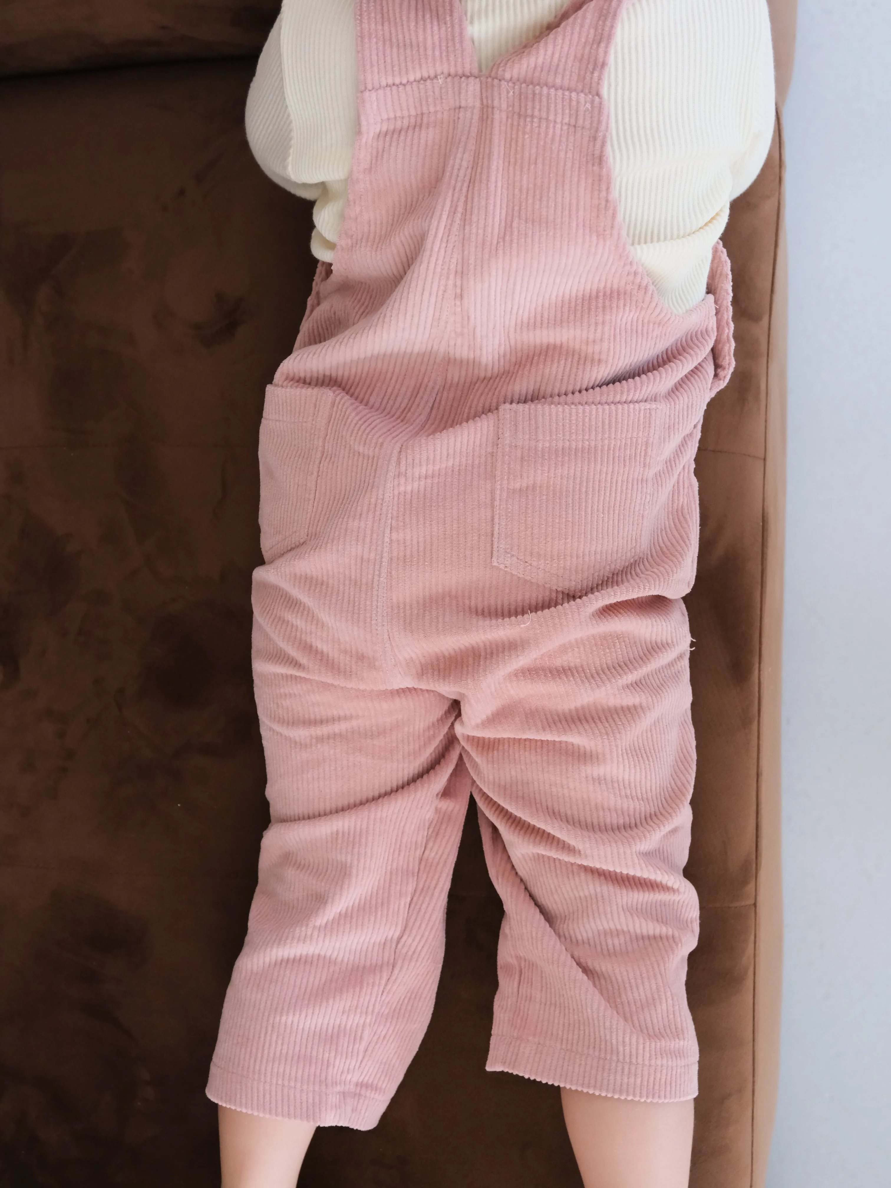 Corduroy Overalls | Pink