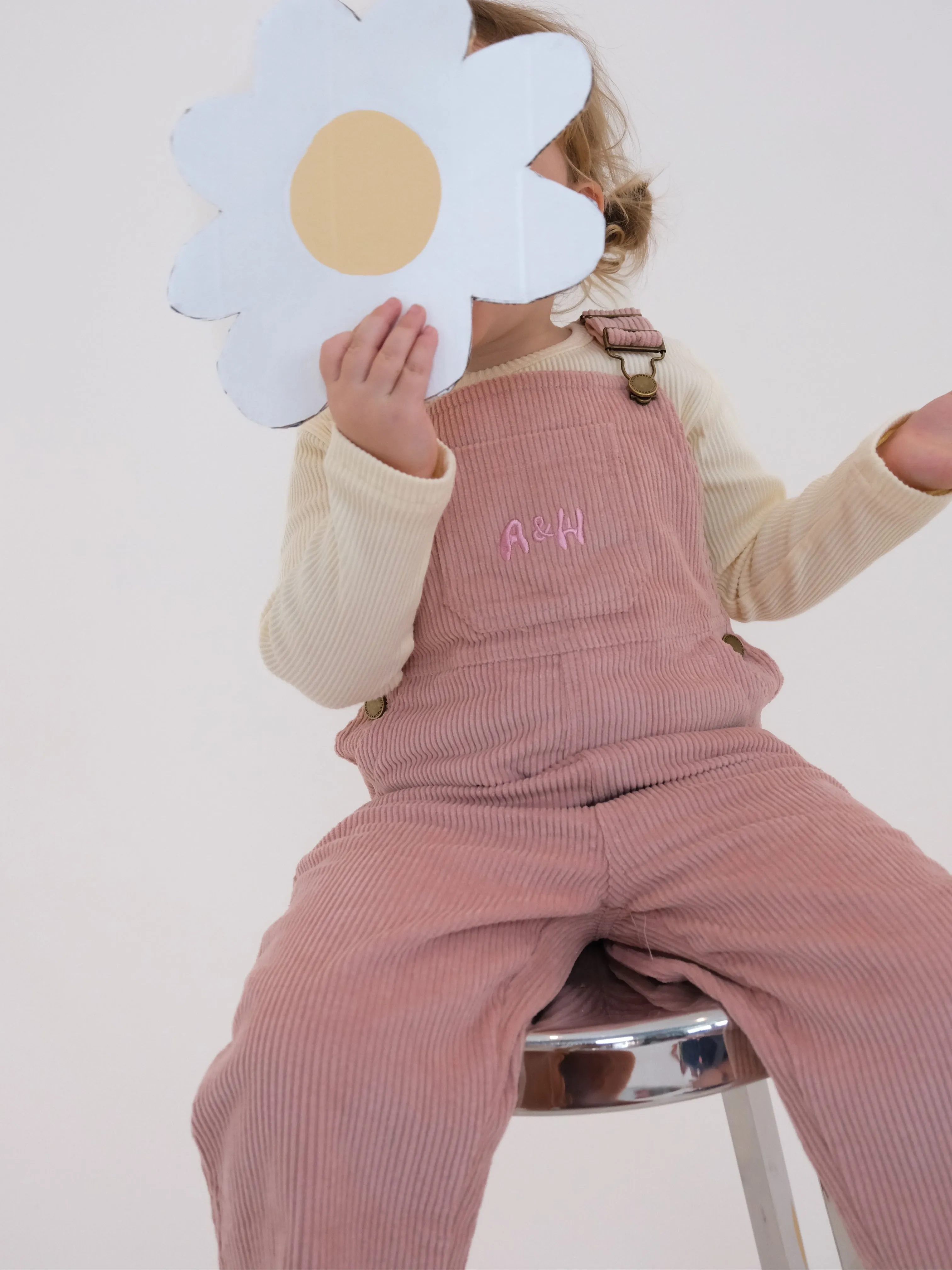 Corduroy Overalls | Pink