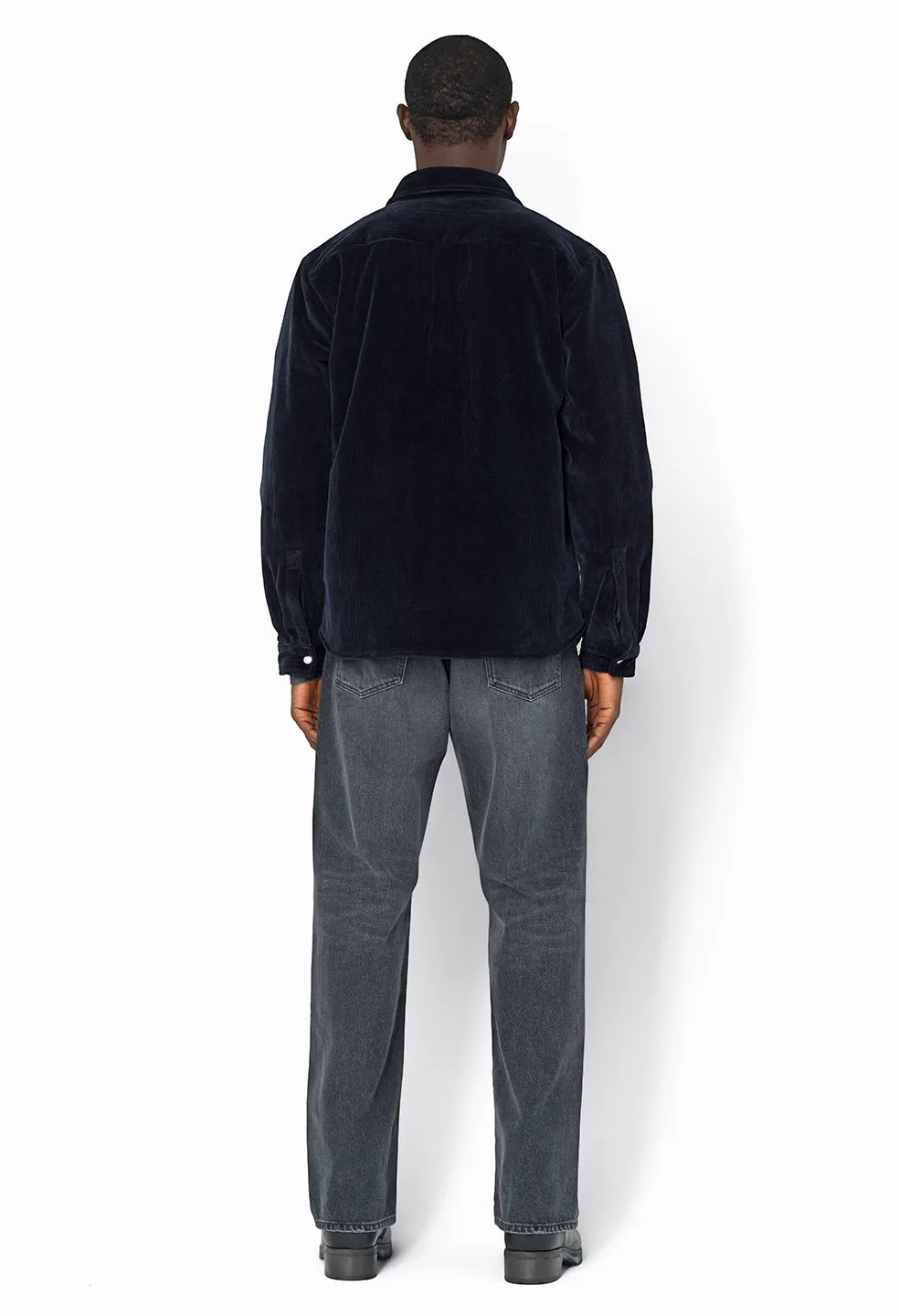 Corduroy Padded Overshirt / Navy