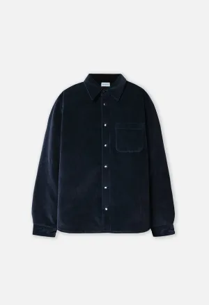 Corduroy Padded Overshirt / Navy