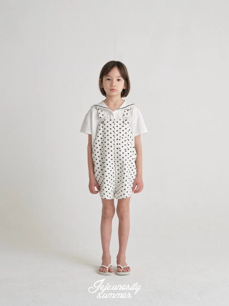 Cotton berry short overalls