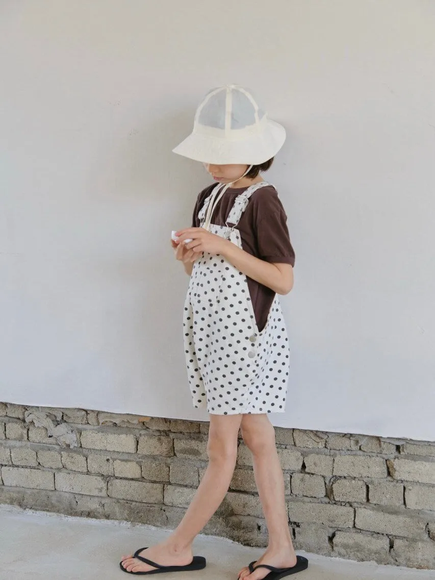 Cotton berry short overalls