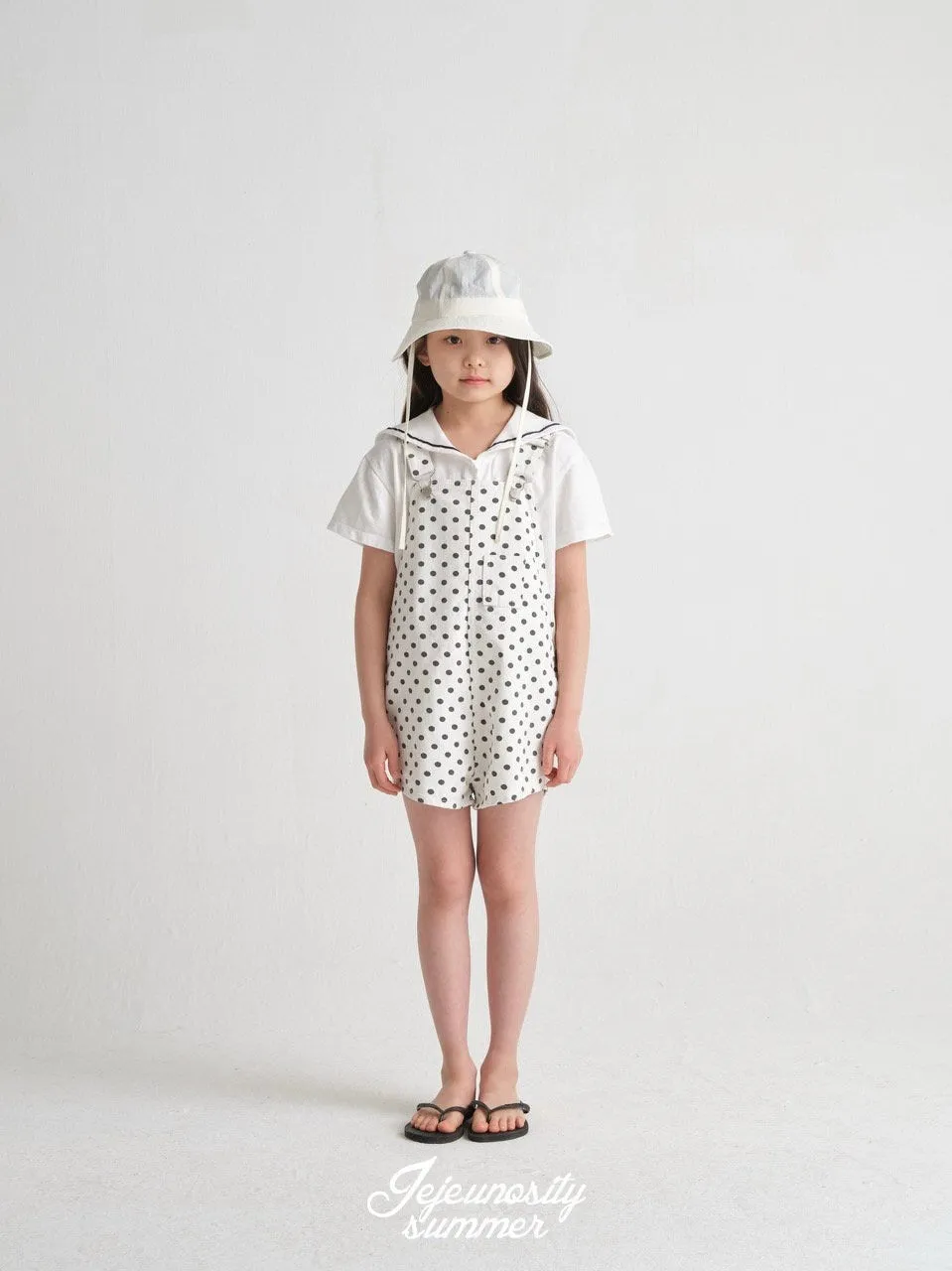 Cotton berry short overalls