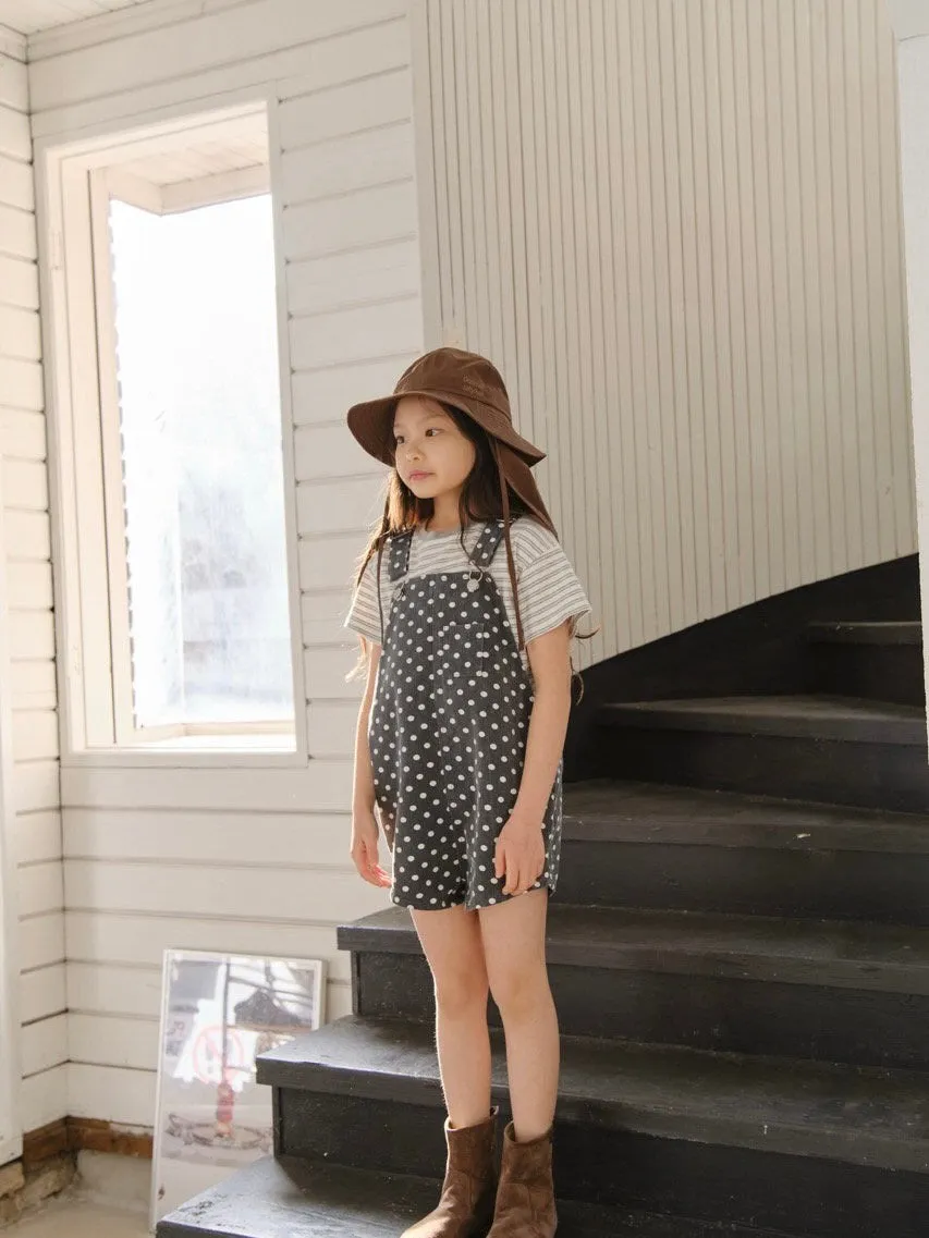 Cotton berry short overalls