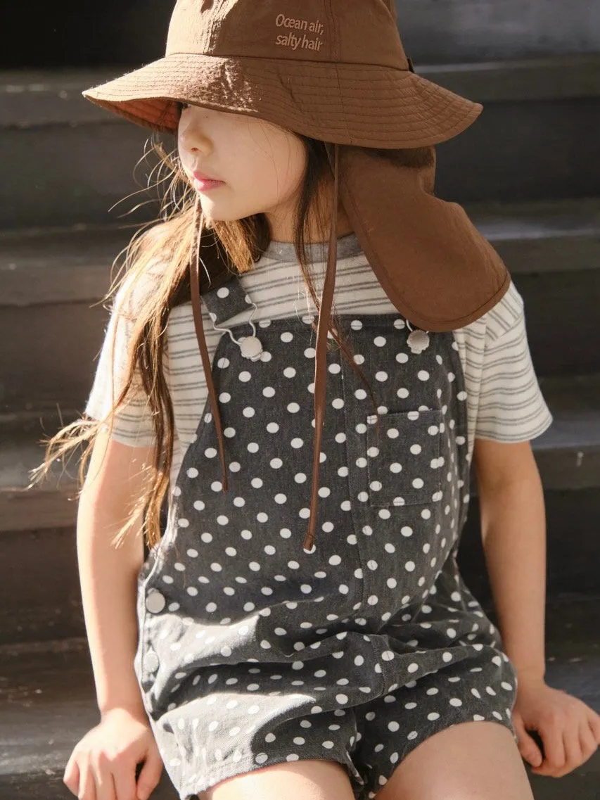 Cotton berry short overalls