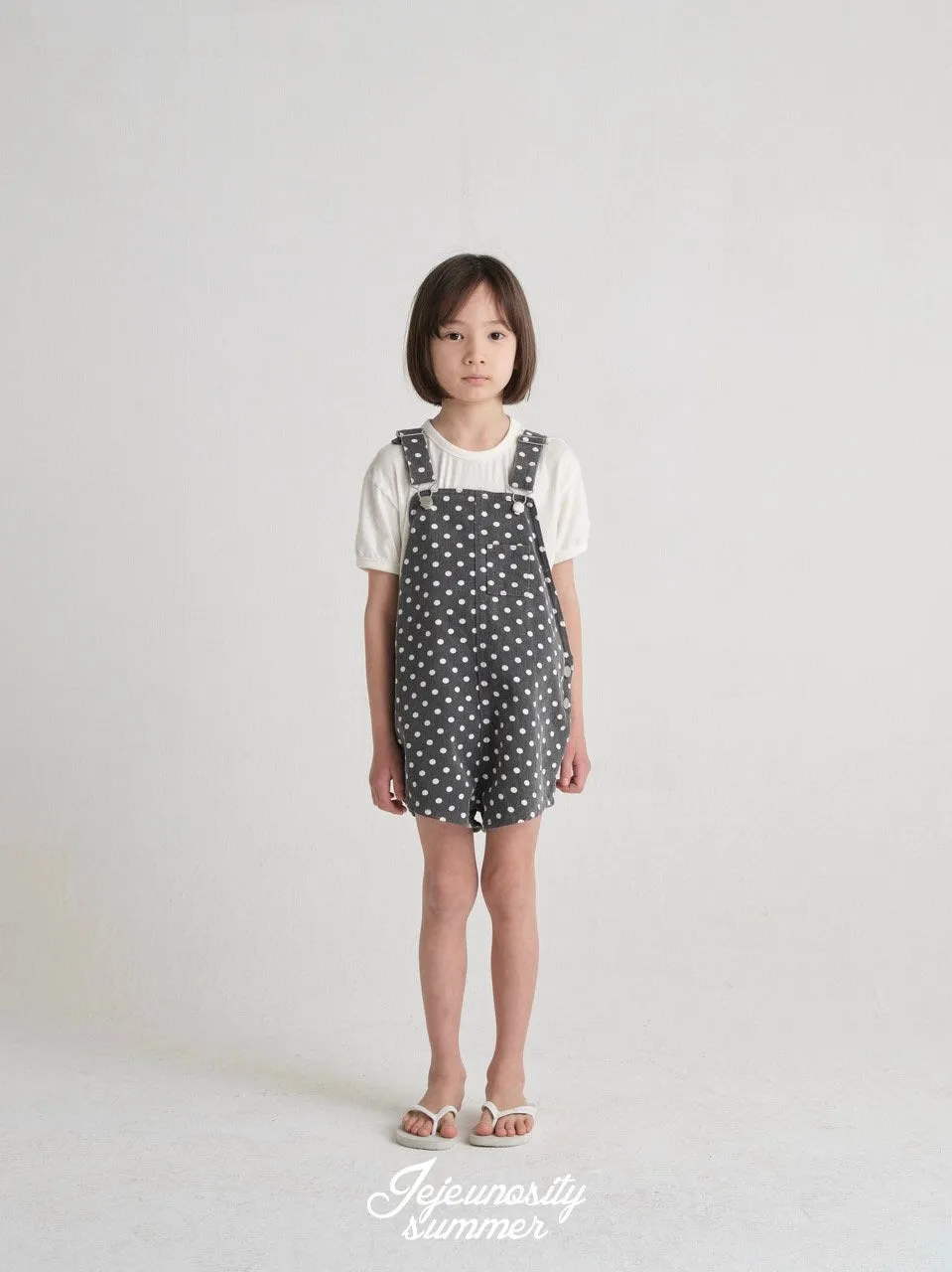 Cotton berry short overalls