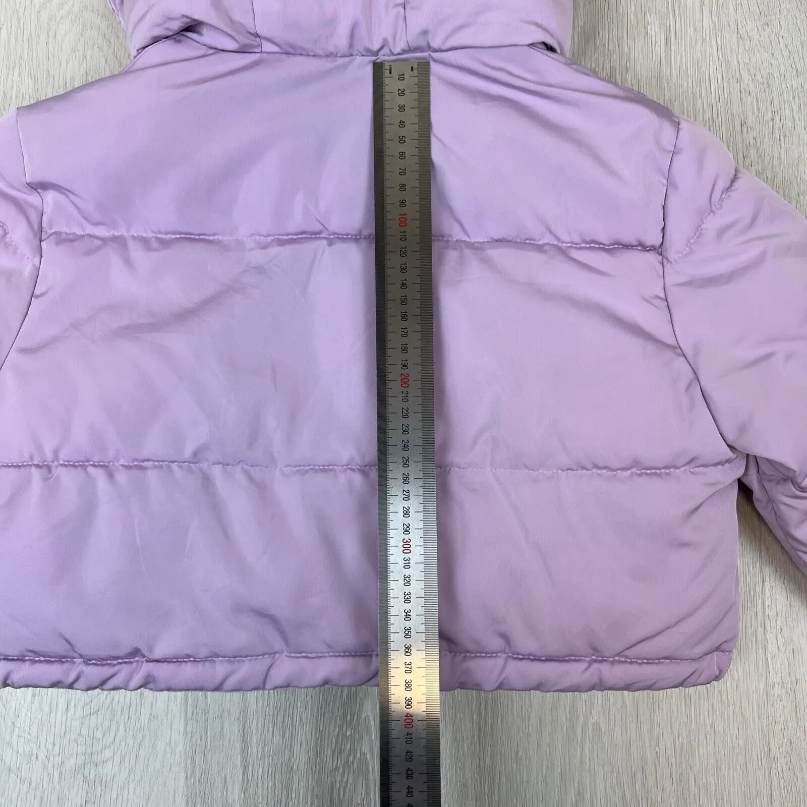 Cotton on Womens Cropped Pink Hooded Puffer Jacket Size Small