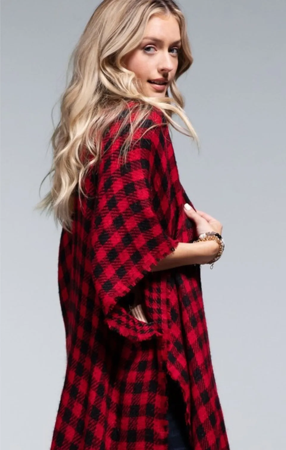 Country Christmas Open Front Tunic in red * on sale
