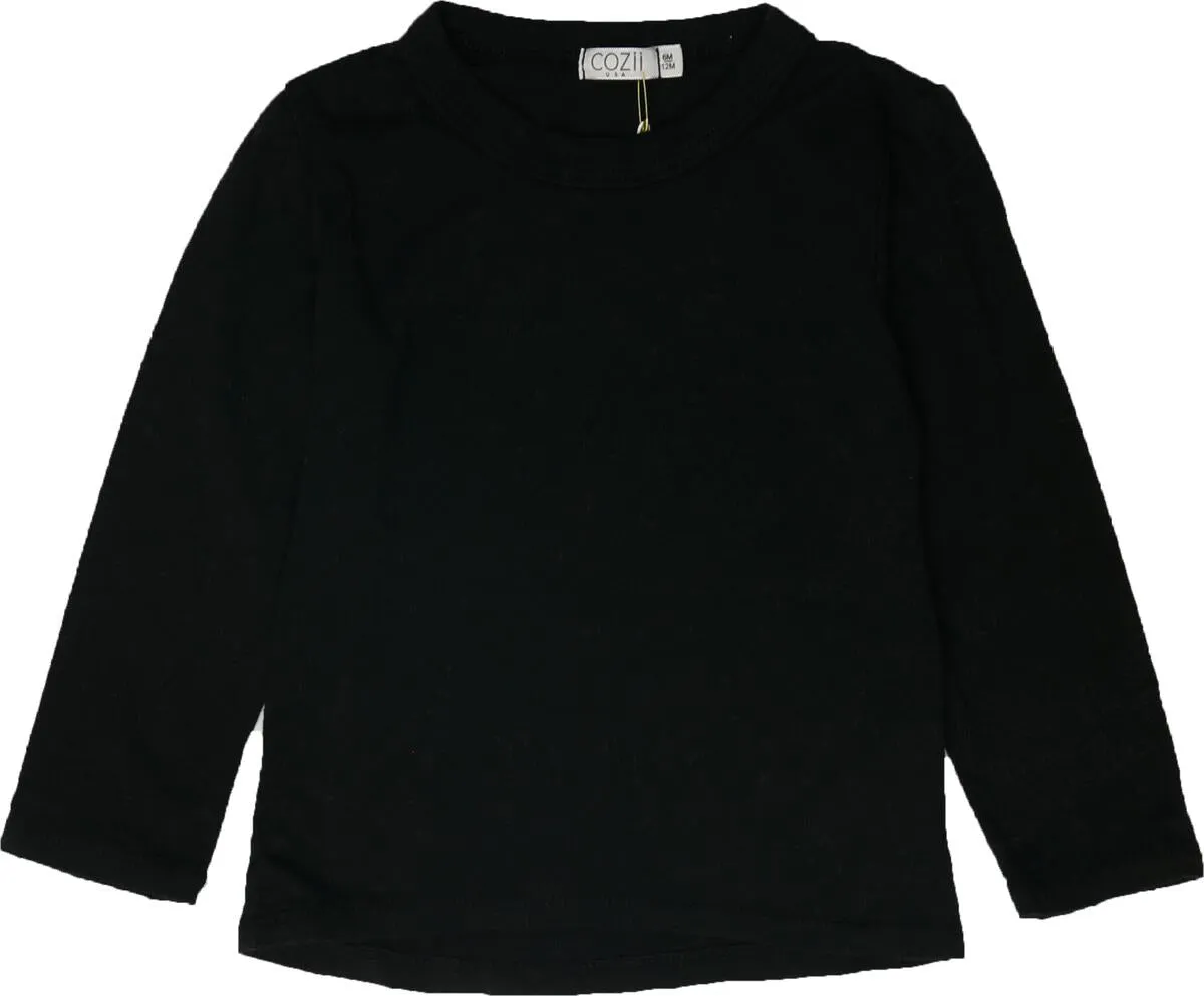 cozii - Long Sleeve Crew Tee (Black)