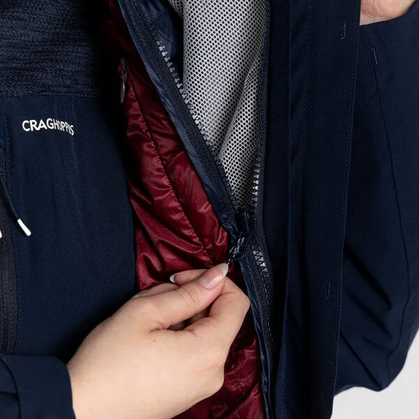 Craghoppers Women's Caldbeck Pro 3 in 1 Jacket | Blue Navy / Blue Navy
