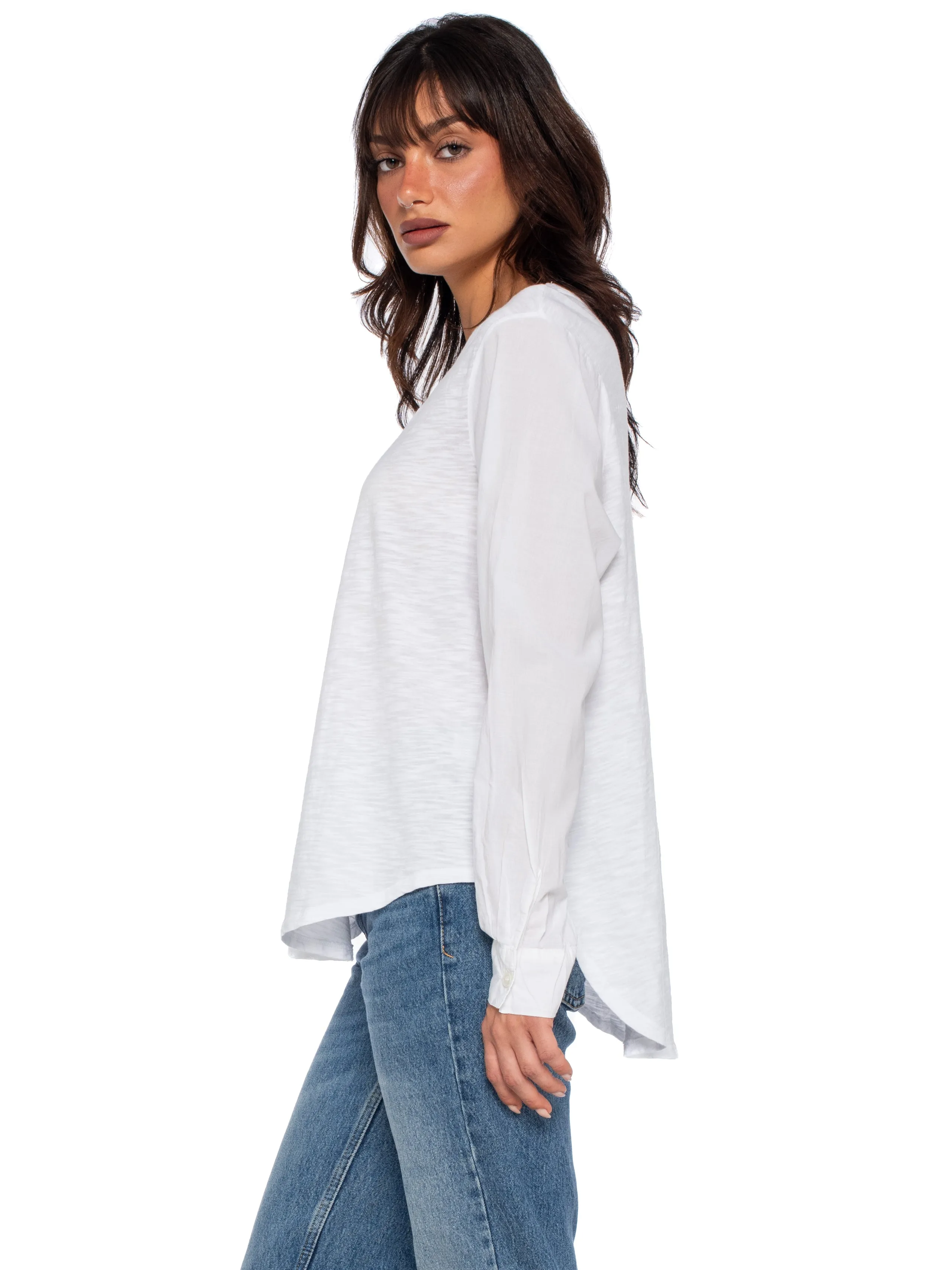 Crew Shirttail-Poplin Shirt Sleeves