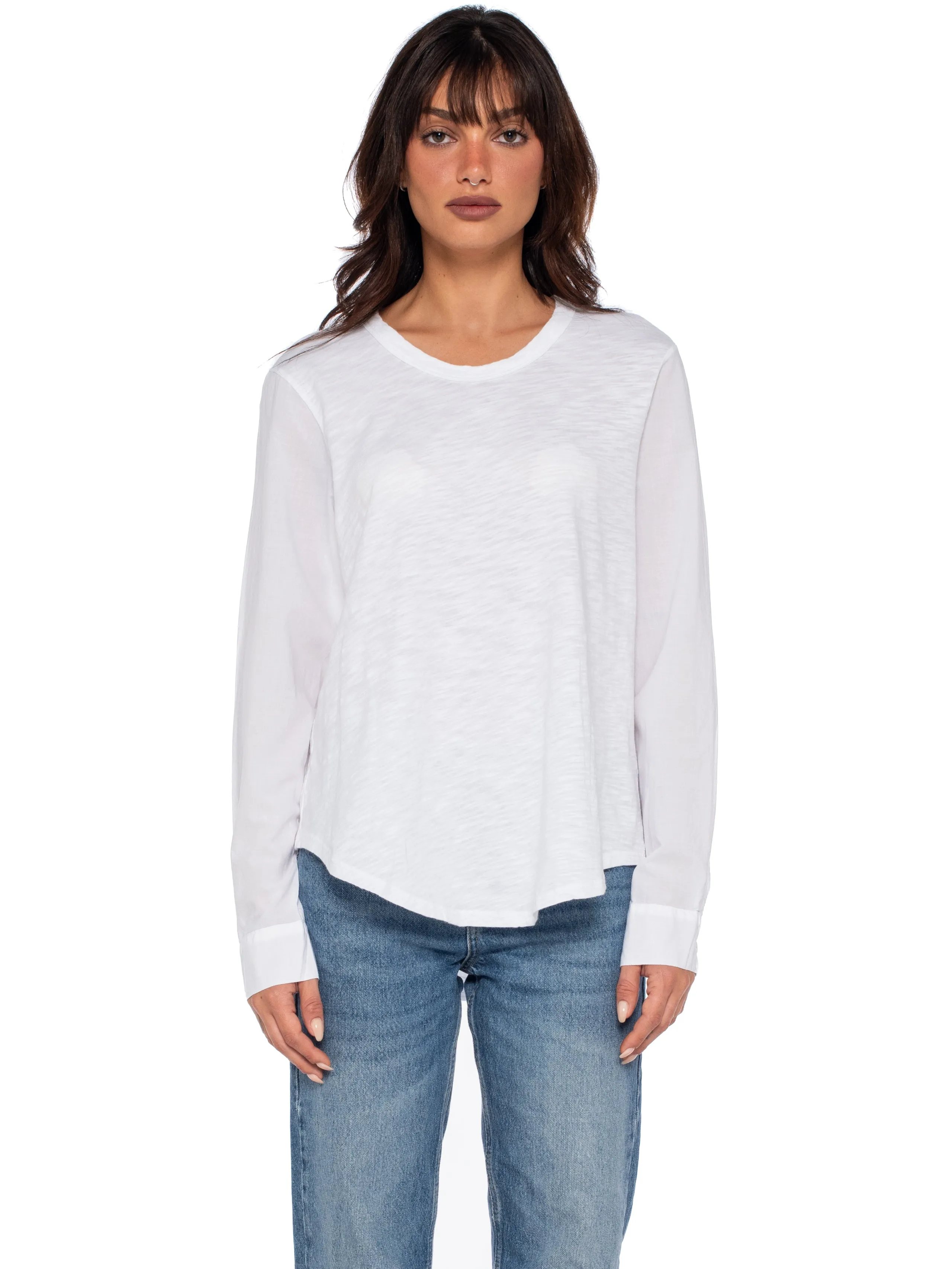 Crew Shirttail-Poplin Shirt Sleeves