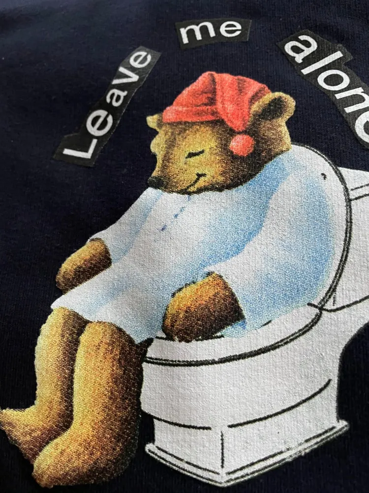 Crisis Bear Hoodie Navy