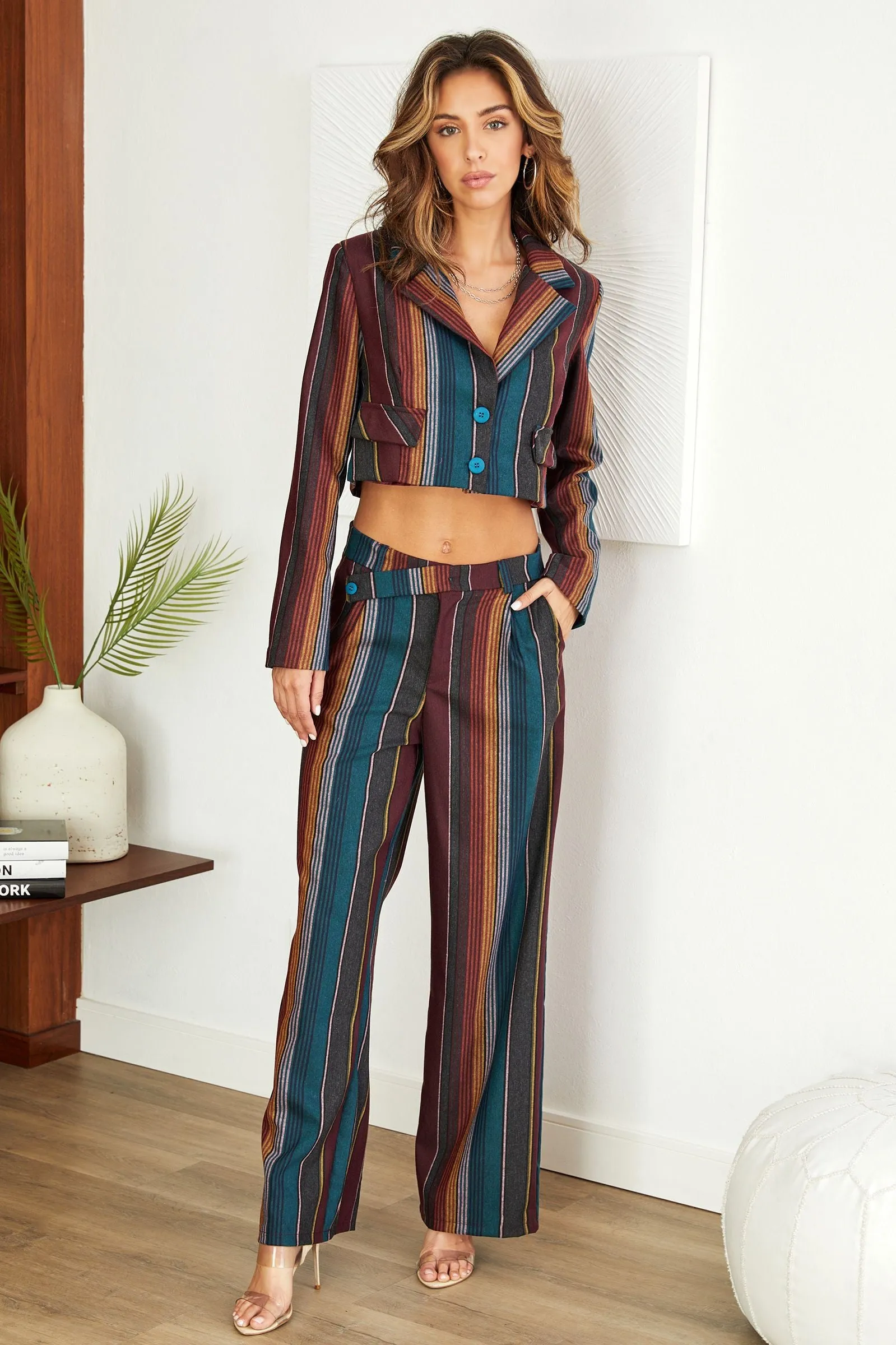 CrissCross Wide Leg Italian Pants