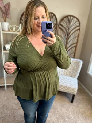 Crossing Corners Top - Olive