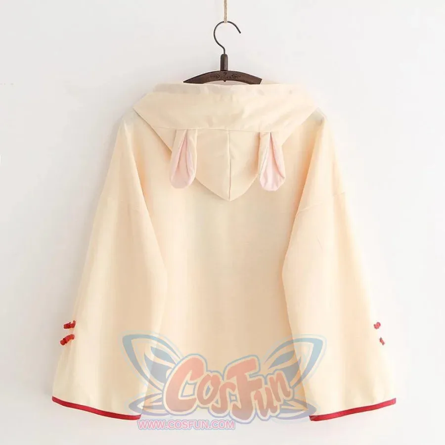 Cute Bunny Print Japanese Drawstring Hoodies J40014