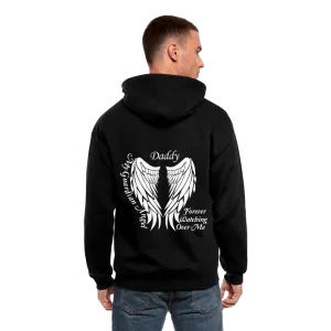 Daddy Guardian Angel Men's Zip Hoodie (No Front Print)
